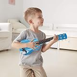 SOKA Wooden Blue Striped Guitar Toy for Kids Toddlers Ages 3+ Interactive Music view 2