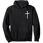 Christian Minimalist Three Nails Cross Religious Jesus Crist Pullover Hoodie