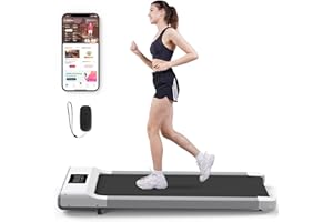 LACUFFY Smart Walking Pad, 2-in-1 Under Desk Treadmill for Home Office, Portable Walking/Jogging Machine with App & Remote Control, Fitness Data Recording