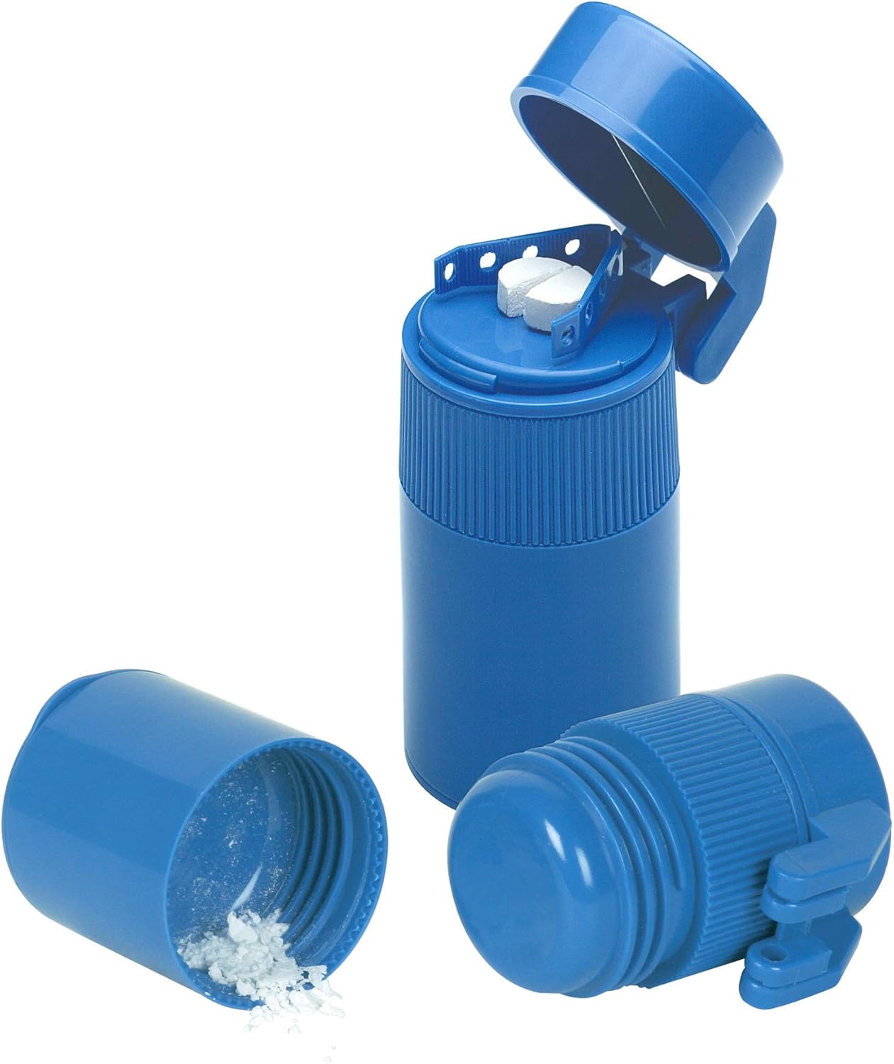 Ezy Dose Pill Crusher and Grinder | Crushes Pills, Vitamins, Tablets | Stainless Steel Blade | Removable Drinking Cup | Blue: Health & Personal Care