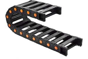 AKZYTUE Plastic Drag Chain Cable Carrier Open Type with End Connectors R250 35 x 150mm L1000mm for Electrical CNC Router Machines