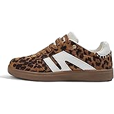 LUCKY STEP Women Classic Retro Gum Sole Fashion Sneakers Casual Tennis Skate Shoe Genuine Leather Walking Footwear Anti Slip Trainers