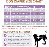 COMSLE Dog Nappies Large 3 Pack Female Adjustable Reusable Diapers view 7