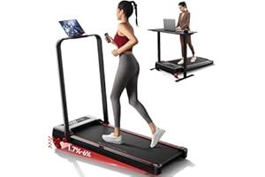 RHYTHM FUN Treadmill with Incline, Walking Pad with Handle Bar,300lbs Walking Pad with APP, Portable Folding Walking Treadmills for Home/Office with Low Noise