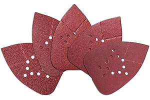 Mouse Sander,Gewaha 50 Pieces Set Sandpaper,Aperture 60/80/120/150/240 Coarse Sand Mouse Sandpaper Classification,12 Hole Hoo