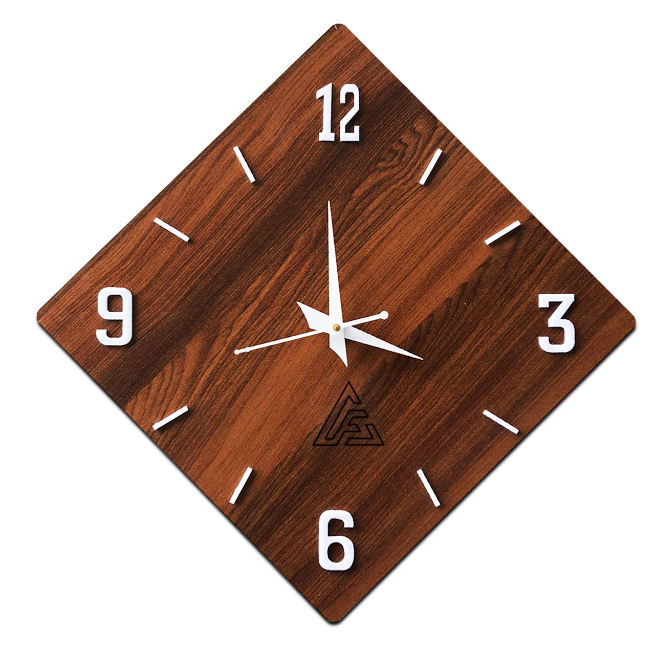 Buy Shreehari Wooden Rectangular Decorative Analog Wall Clock Ticking