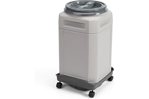 Mighty Tuff 13 Gallon, 54 Lbs Capacity, BPA-Free Pet Food Storage Container with Rolling Dolly on Wheels and Perfect Portion Scoop, Mobile Solution for Air-Tight Pet Food Storage