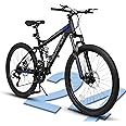 Ecarpat 24/26/27.5 Inch, Dual Full Suspension Mountain Bike, 21 Speed Spring Summer Travel, Mens Womens Outdoor Cycling Commuting City Bike to School Work, Birthday Gifts Bicycles