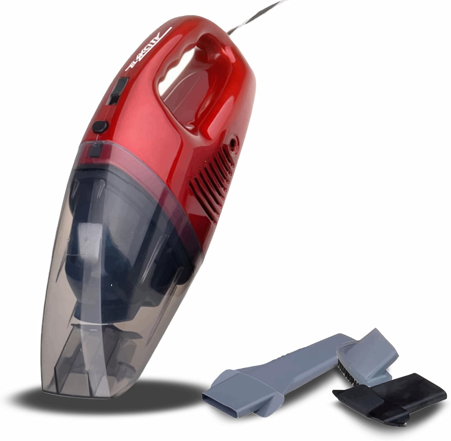 Amazon Elekcity エレクシティ 車載ハンディクリーナー サイクロン式 車用 100w Dc12v専用 コンパクト 380cmのコードで後部座席にも届く フィルター水洗い可能 3つのアタッチメントで効果的に エアコンフィルター 車 バイク