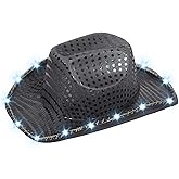 Barelove Cowboy Hat Cowgirl Hat - Preppy Sparkly Cowboy Hats for Women Bachelorette Birthday Disco Party Halloween