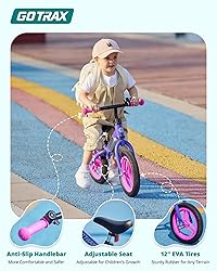 Gotrax KS12 Balance Bike for 2-5, 12" Toddlers Push