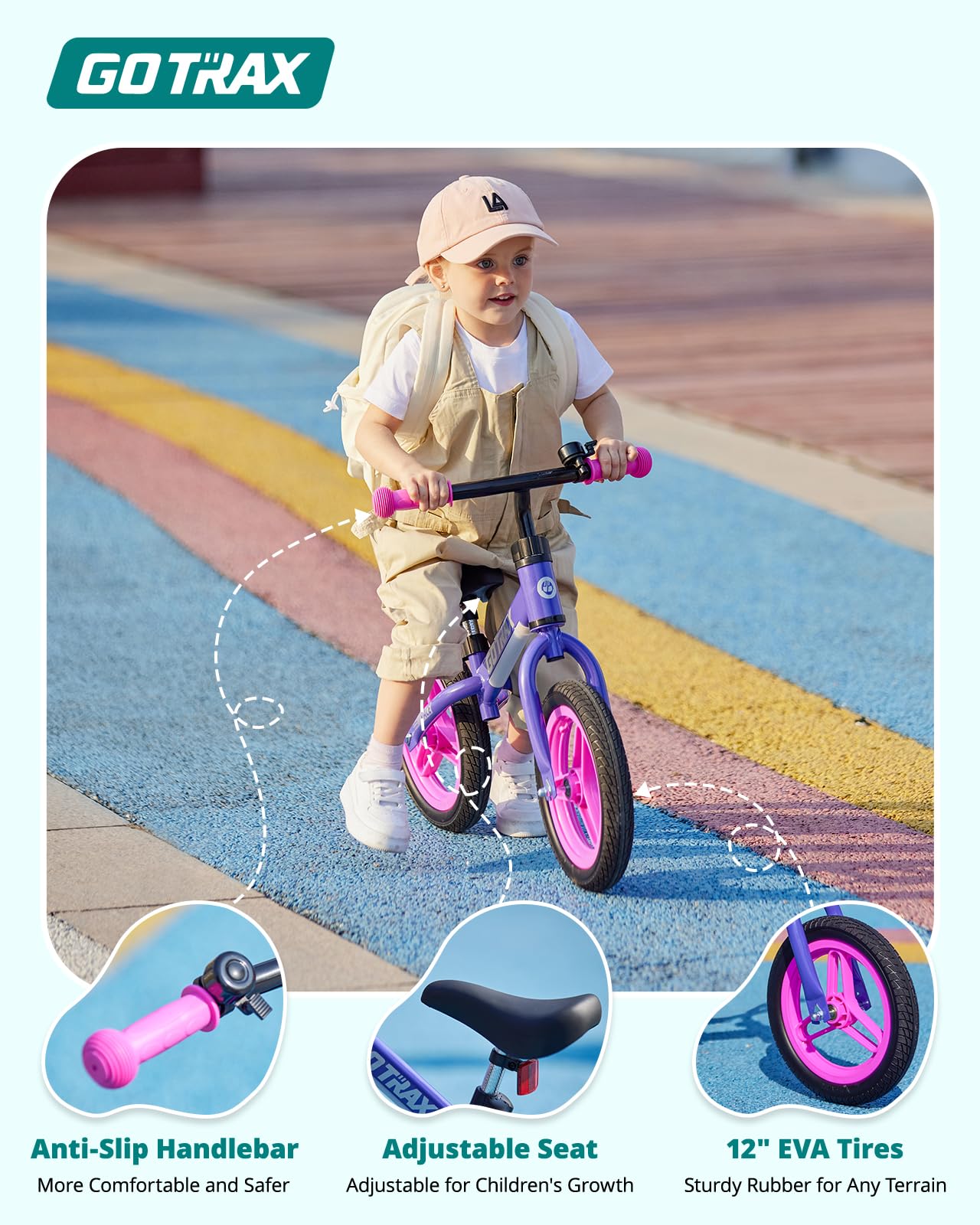 Gotrax KS12 Balance Bike for 2-5 Years Old, 12
