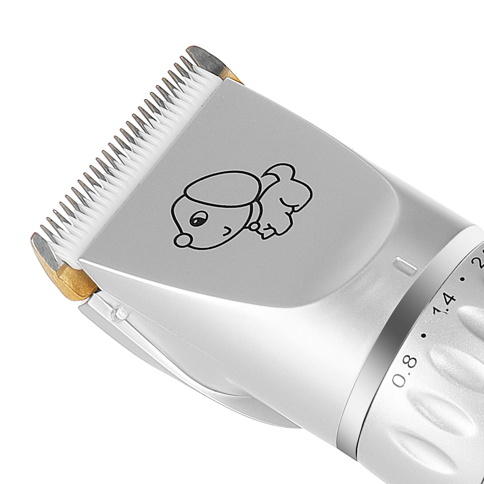 Zoneyee Pet Grooming Clipper Kits, Low Noise for Dogs and Cats, Rechargeable Cordless Electric Haircut Set for Pets