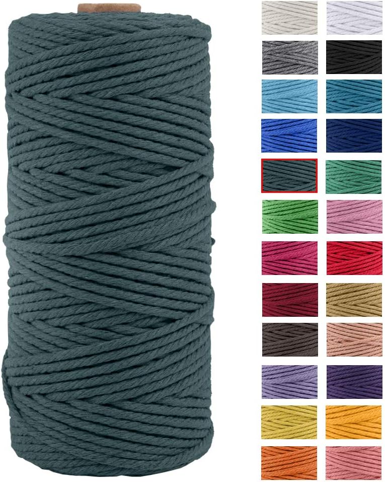 JeogYong Macrame Rope, Thick Natural Cotton Yarn, 4 Ply Macrame Rope for Wall Hangers Hangers, DIY, Home Decorations