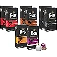 Peet's Coffee, Dark Roast Espresso Capsules Variety Pack, Compatible with Nespresso Original Machine - Intensity 8-11, 80 Count (8 Boxes of 10 Espresso Capsules)