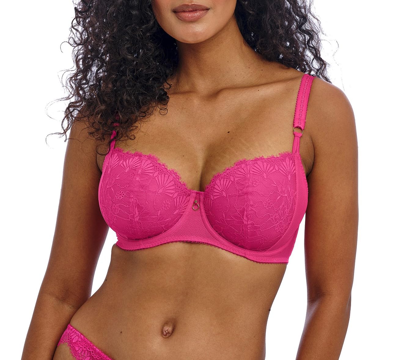 Photo 1 of Freya Women's Fascinate Underwire Unlined Balconette Bra Hot Pink