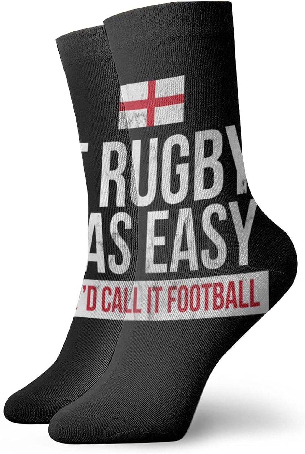 Funny England Rugby Classic Leisure Sport Short Socks 30cm/11.8inch