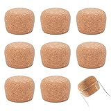 OLYCRAFT 8Pcs Wooden Cork Stoppers 1.5~1.8 Inch