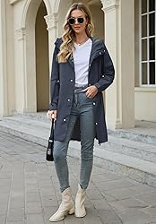 Zando Womens Plus Size Rain Jacket with Hood