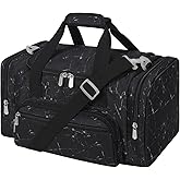 YoKelly 17 inch Small Duffle Bag - Carry On Weekender Bag for Travel Gym Sport - Black Marble