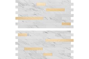 V-MOZZA Peel and Stick Backsplash, 20-Sheet Peel and Stick Tiles 12.1" x 5.9" Stick on Backsplash PVC Wall Tile for Kitchen Fireplace