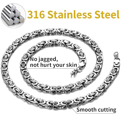 Silver Necklace Snake Curb Cable Chain 