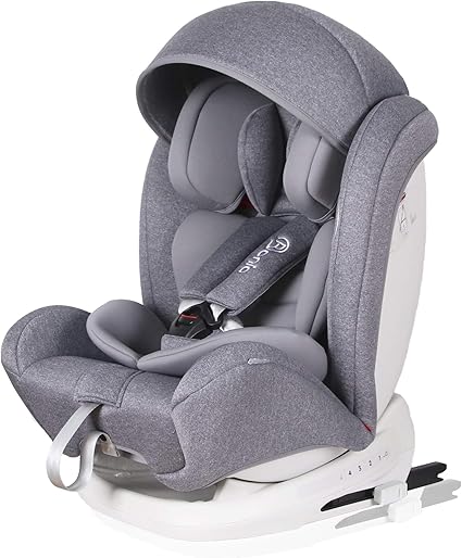 Bonio Siege Auto Evolutif Isofix Groupe 1 2 3 9 36 Kg De 9 Mois A 12 Ans Environ Housse Confort Avec Canopy Gris Amazon Fr Bebes Puericulture