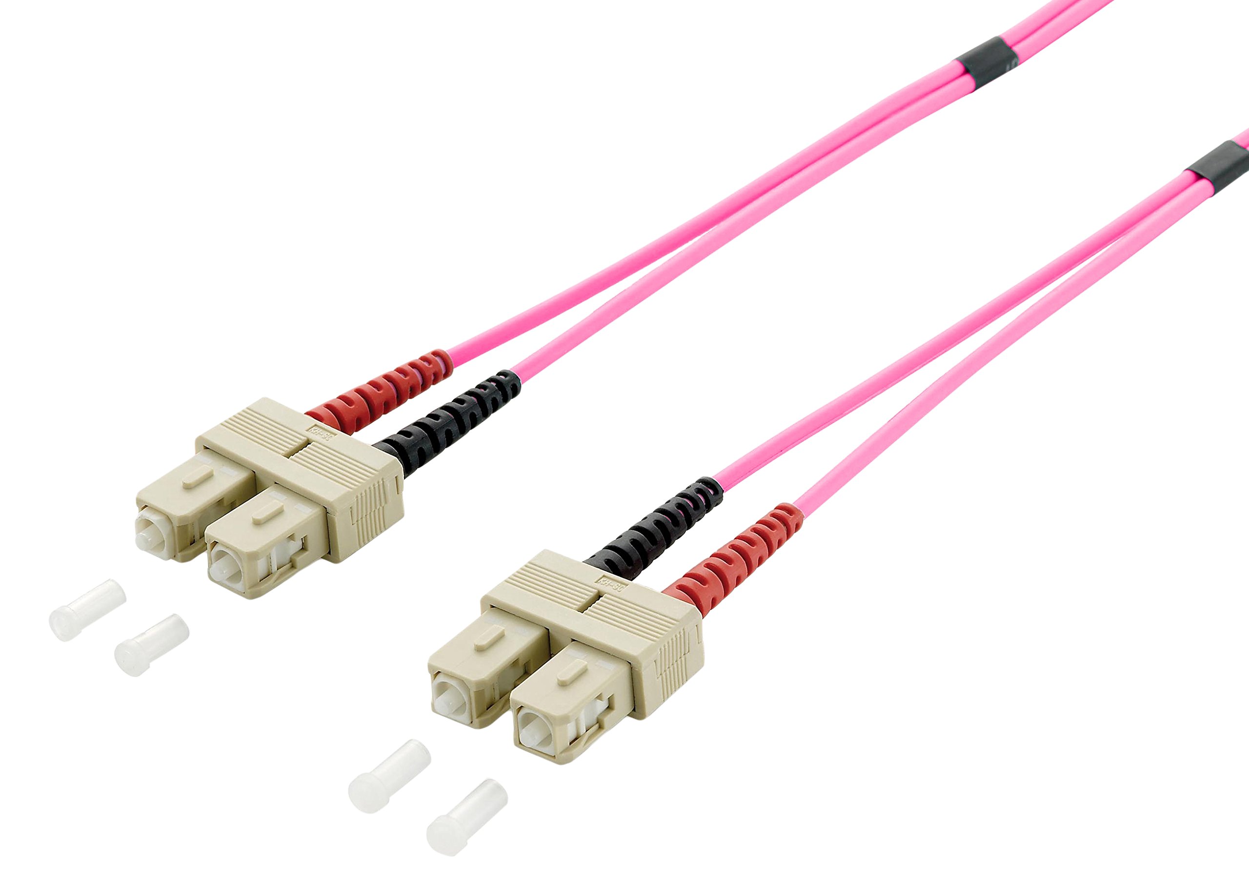 Equip Fibre-Optic Patch Cable SC->SC 50/125mμ 2.00m Multimode Duplex Purple Polybag