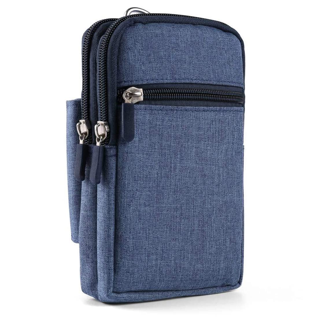 Mobile Phone Bag Waist Holster Case Small, Cell Phone Belt Clip Bag for Men, Mens Cell Phone Belt Loop Holster Smartphone Waist Belt Bag Zipper Purse Sports Hiking Camping Travel Handbag Carry Case