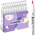 Arrtx 30 Colors Acrylic Paint Pens for Rock Painting, Extra Fine Tip Paint Markers for Rock Painting, Ceramic, Glass, Canvas, Mug, Wood, Easter Egg, Waterproof Paint DIY Crafts Making 30A