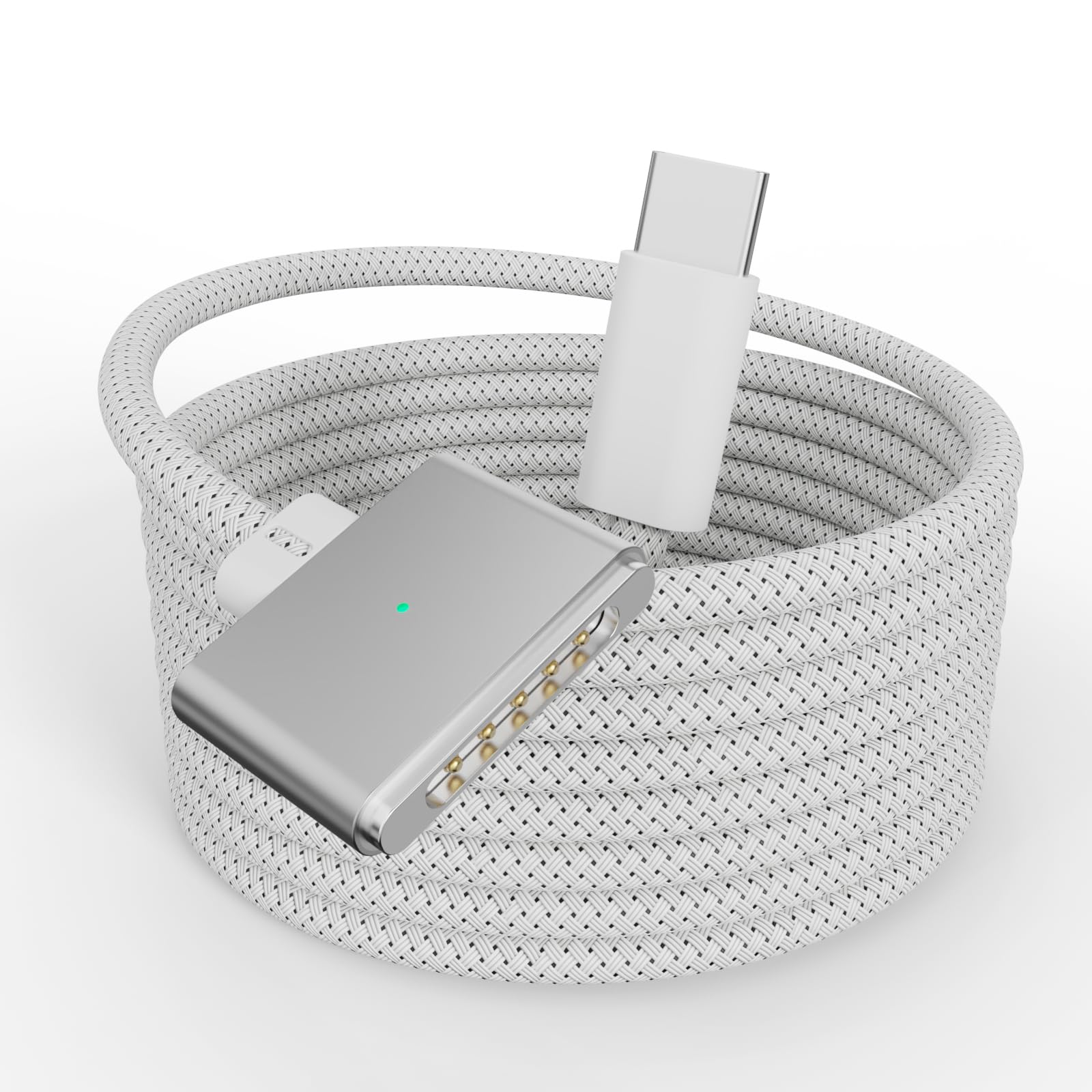 Photo 1 of 140W USB-C to Magnetic 3 Cable, Safe Charging Cable Compatible with MacBook Pro 2021 M1 Pro & Max 14" 16", MacBook Air 2022 M2, 2023 M2 Pro & Max 14" 16" - 6.6ft White