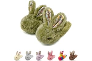 XINLANLIN Toddler Slippers Girls Boys Bunny Slippers, Cute Soft Plush Anti-Slip House Kids Girls Slippers Rabbit Warm Winter Slippers for Indoor Outdoor