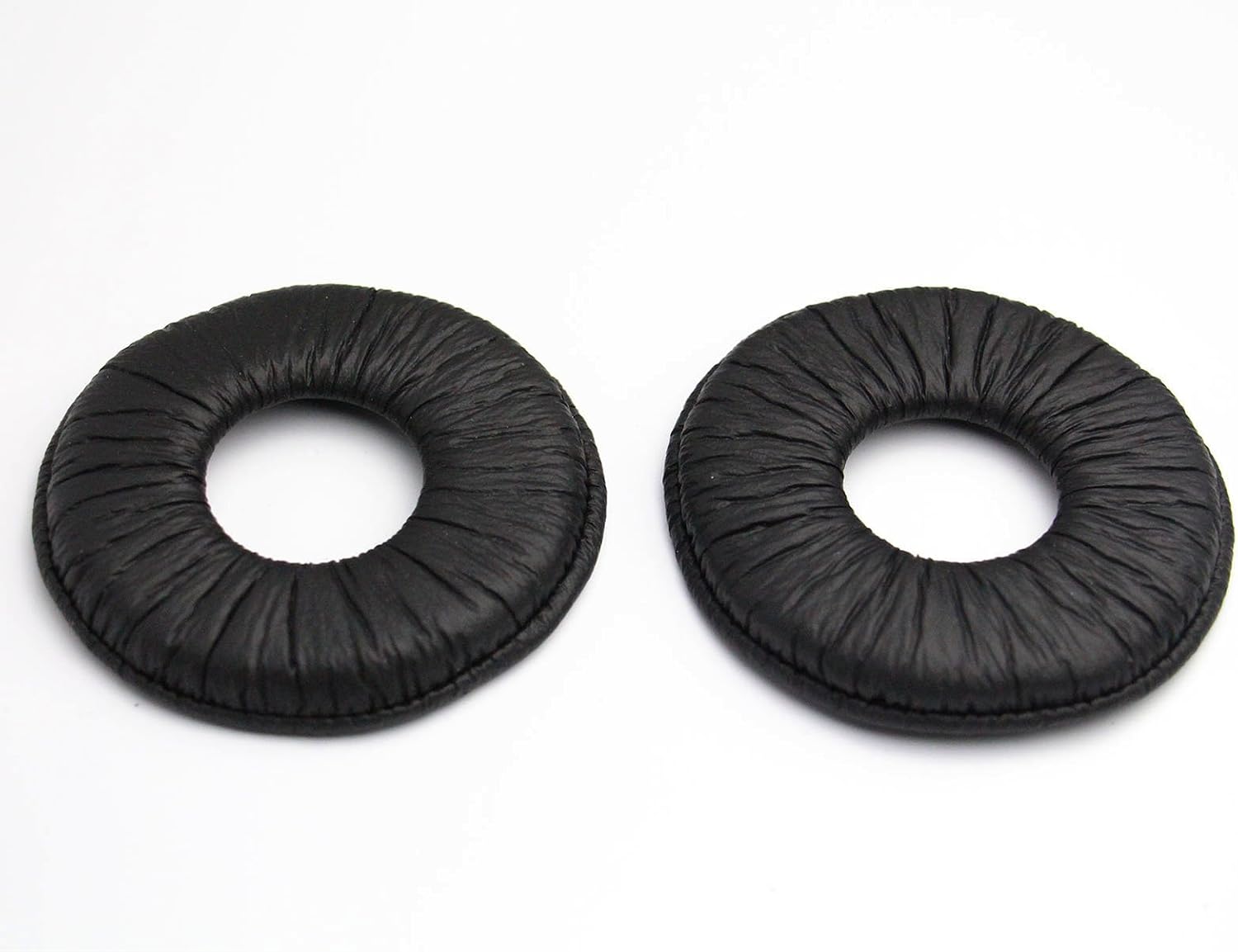 ShineCozy Premium Headphones Earpads Protein Leather Foam Ear Cushions,Headset Ear Pads Spare Replacement Parts (For Sony MDR-V150 V250 V300 V100 70MM Black J-27-Black)