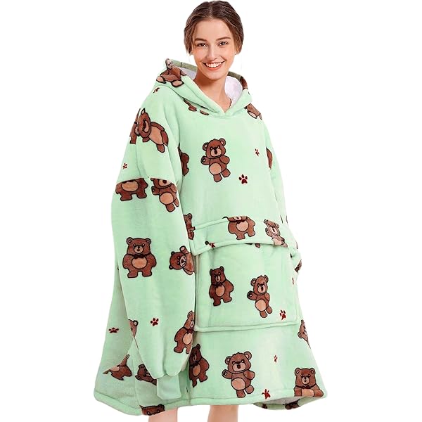 Kigai Wearable Blanket Hoodie For Kids,Cute Sloth Sweatshirt