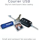 Integral 128GB USB 2.0 Flash Drive Courier Blue - Translucent Capless Design view 3