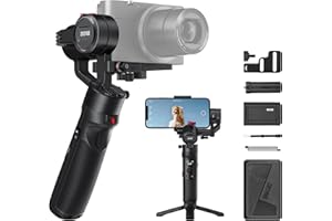 ZHIYUN Crane-M2 [Official] Gimbal Stabilizer for Camera，3-in-1 Light Weight Gimbal for Smartphone, Sports Action Camera, GoPro and Mirrorless Camera, with Smartphone Clamp, Tripod