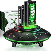 Feirsh Upgraded Rechargeable Battery Pack for Xbox Controller,2x5800mWh Xbox Rechargeable Batteries Pack W/RGB Charger Station,Fast Charging Battery Pack for X Box Series X|S,X-Box One S/X/Elite