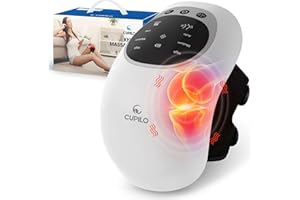 CuPiLo Knee Massager with Heat - FSA or HSA Eligible,Heating and Vibrating Pain Relief Knee Massager for Arthritis,Swelling Stiff Joints and Muscles Injuries,Ideal Gift for Her,Him