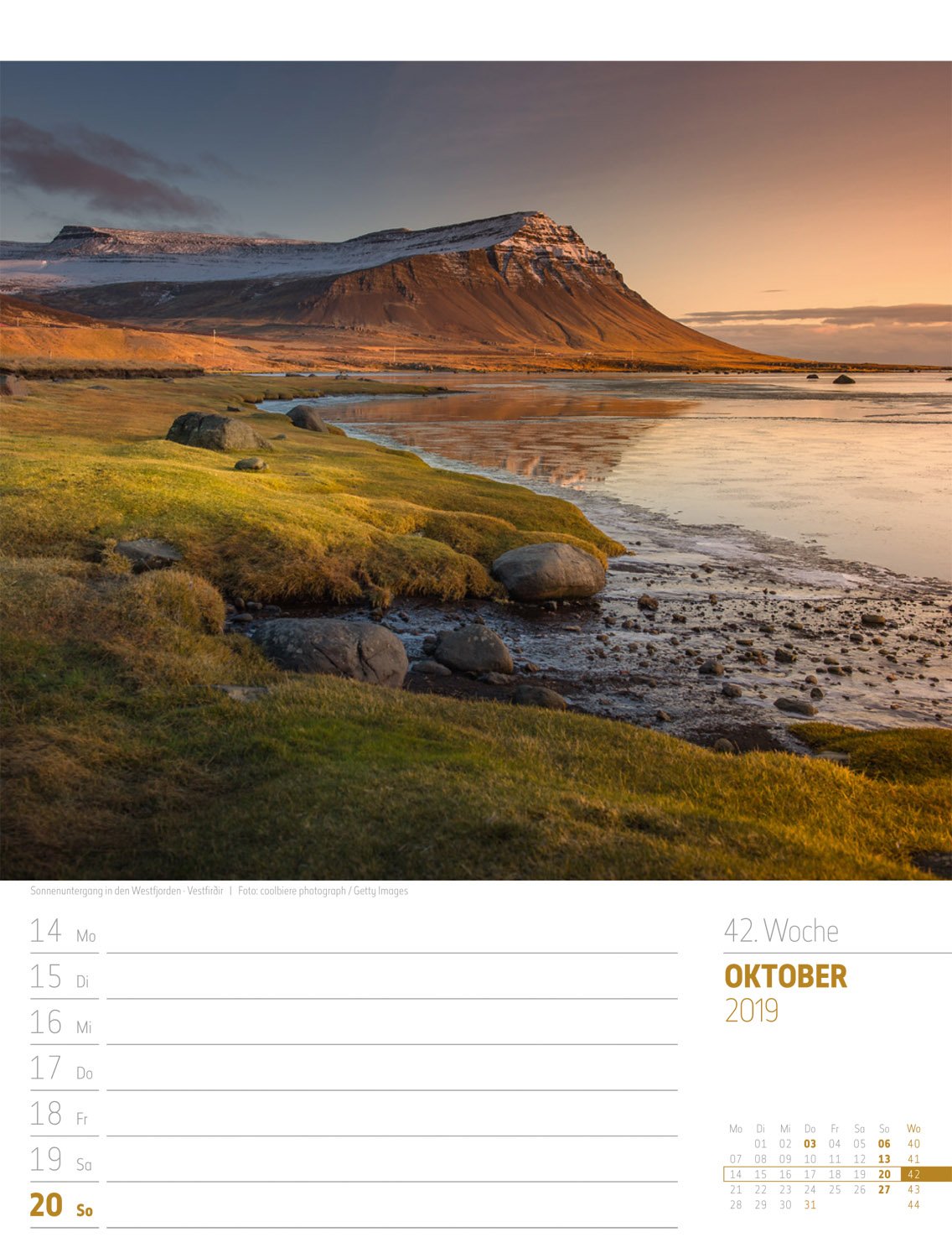 25x33 cm - Wochenkalender mit Rätseln und Sudoku auf der Rückseite