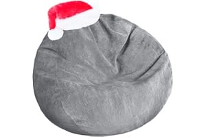 KISOY Stuffed Animal Storage Bean Bag Chair Cover (No Filler) Washable Ultra Soft Corduroy Bean Bag Cover for Organizing Plush Toys or Textile, Sack Bean Bag for Adults, Teens