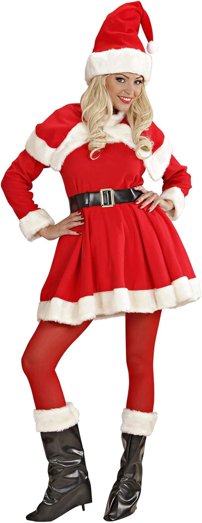 Immagini Di Babbe Natale Donne.Costume Babbo Natale Donna Babba Super Lusso Mamma Amazon It Giochi E Giocattoli