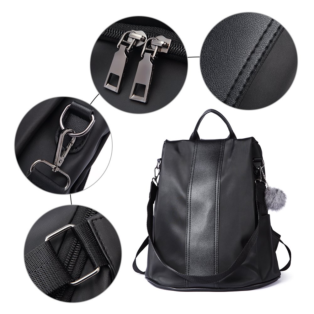 Women Backpack Purse Waterproof Nylon Anti-theft Rucksack Ladies Lightweight Fashion School Shoulder Bag