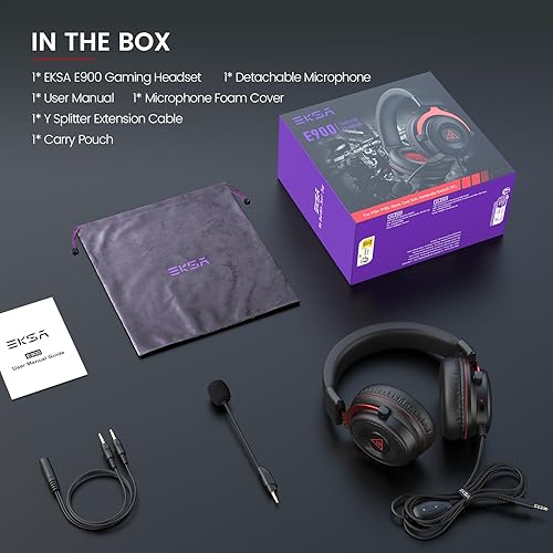 EKSA E900 Gaming Headset with Microphone PC Headset with