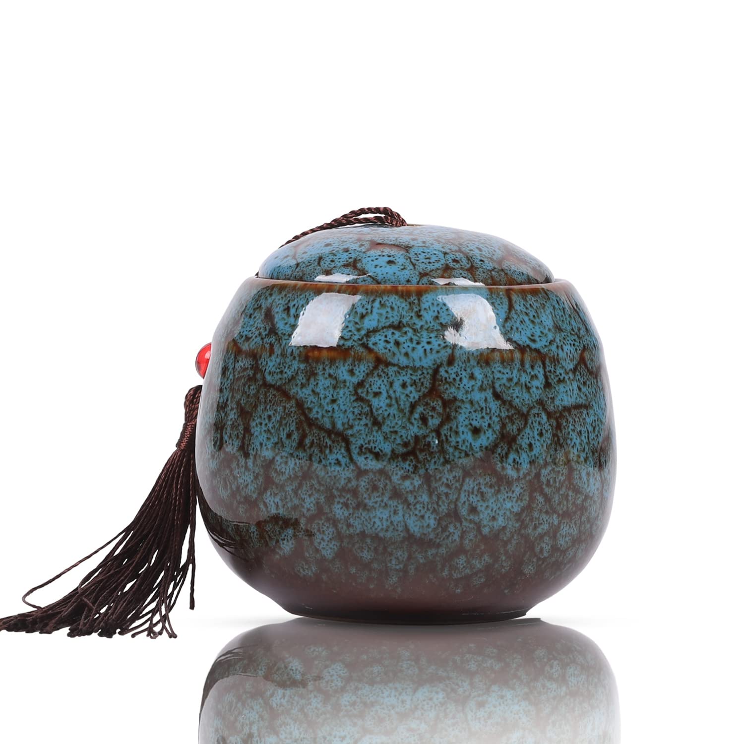 Handicrafted Mini Ceramic Keepsake Urn - 6 cm - Pet & Human Ashes - Blue