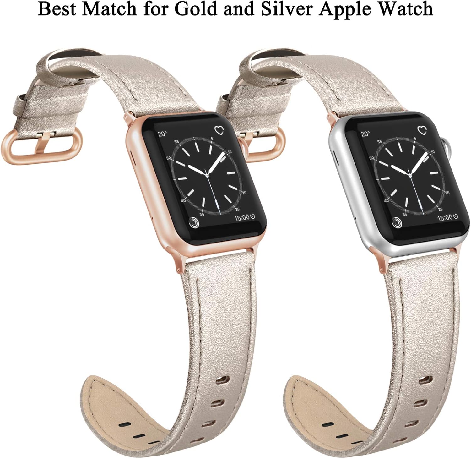 SWEES Leather Strap Compatible for iWatch Band 38mm 40mm - Image 3