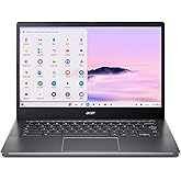 Acer Chromebook Plus 514 Laptop with Google AI – 14" Full HD 1920 x 1080 IPS Touch Display | Intel Core i3-N305 | 8GB LPDDR5