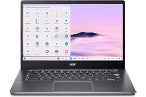 Acer Chromebook Plus 514 Laptop with Google AI – 14" Full HD 1920 x 1080 IPS Touch Display | Intel Core i3-N305 | 8GB LPDDR5 | 128GB SSD | Wi-Fi 6E | FHD Camera | Chrome OS | CB514-4HT-375Z