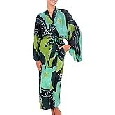 NOVICA Artisan made Women's Handpainted Batik Patterned Long Robe from Indonesia