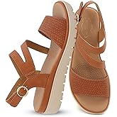 YOKI TUNSA-20 Women's Wedge Platform Sandals – Strappy Sandals With Arch Support, Comfortable Dress Sandals, Summer Platform Sandals