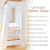 Stepup Baby Montessori Toddler Tower Adjustable Step White view 4